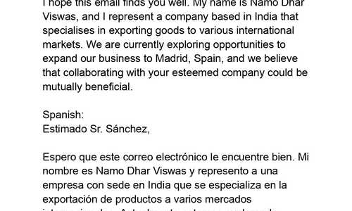 This is a sample of my previous work. Which I have done for international client who wants to translate his Emails in Spanish for their business purpose. This is the sample only.