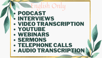 Transcribe audio and videos files to text intended for advertisement, videos captions