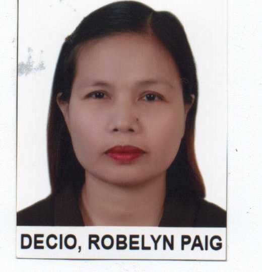 Robelyn P. Deci - Senior Bookkeeper