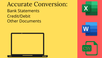 Converting Bank Statements (PDF), Other Documents To Excel, CSV, Word And Google Spreadsheet