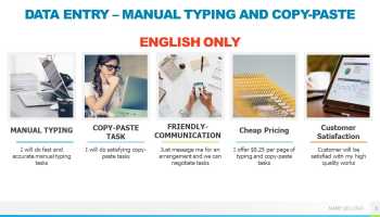 I will do accurate manual typing and copy paste tasks for cheaper price