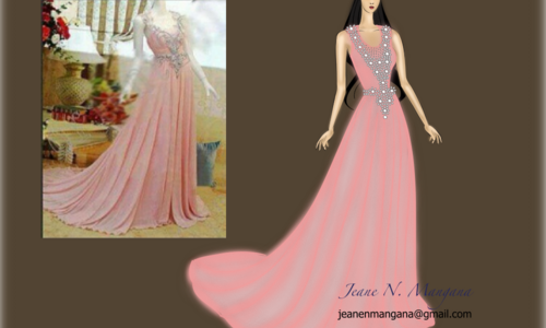 One of my design inspired fashion gowns.